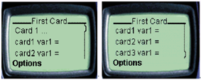 《圖五　由畫面可看出card1 var1及card2 var1和card3 var1變數之值皆為空的》