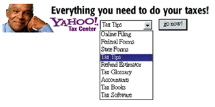 《圖六　Yahoo報稅中心HTML Banner與動態著陸網頁》