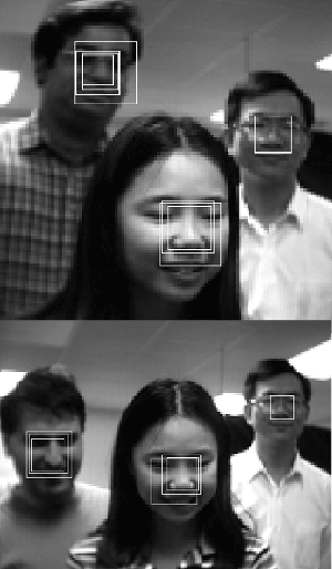 《图四 辨识系统会自动捕捉人脸》