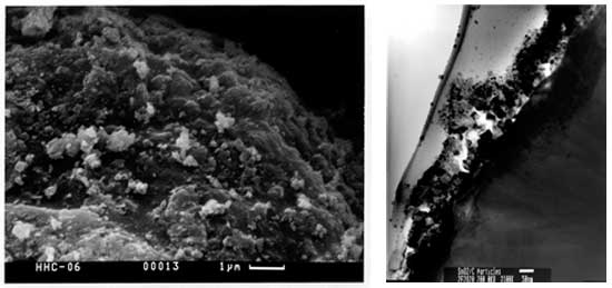 《圖三　具奈米氧化物鍍層之負極碳材表面結構圖》
