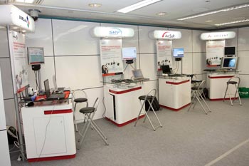 《圖二 TI的協力廠商展示各項應用產品》