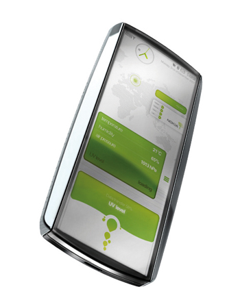 《圖十五　圖為Nokia近日正式對外發佈的感應型概念手機Eco》