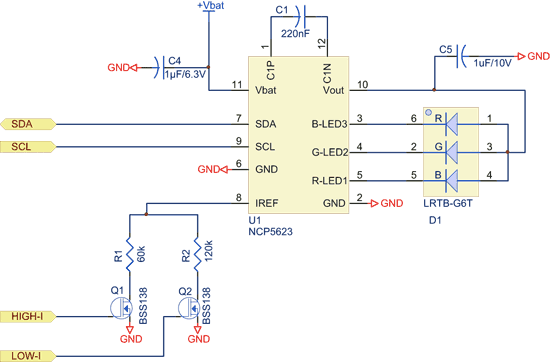 《图三 NCP5623参考电流的动态控制》
