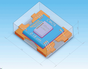 《圖一　全矽MEMS振盪器透視圖》
