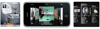 《图一 Mobile phone 3D UI（图片来源：TAT、Apple与HTC）》