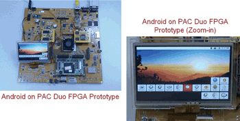 《圖十一　Android執行於PAC Duo FPGA開發板》