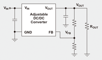 《图一 用于调节电压的可调式DC/DC转换器》