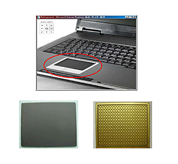 《图十五 应用在NB的电容式触控touch pad示意图 》