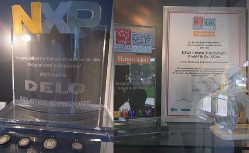 圖二 : 德路是許多國際級大客戶的最佳夥伴,其中包括以近場通訊(NFC)技術製作臺灣悠遊卡的晶片廠商恩智浦(NXP)等,此外德路還獲得了德國二○一一年最適宜工作(Great Place to Work)的前一百大公司(攝影:柳林緯)