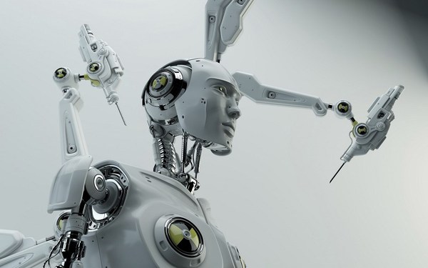 图7 : 机器人已经可以用在少量生产或工作流程复杂的领域，并且给予人类的生活很大的帮助。