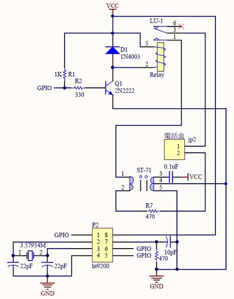 圖2 :  撥號系統電路圖