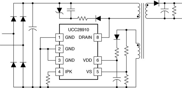 图四 : 电气连接的低功耗AC/DC