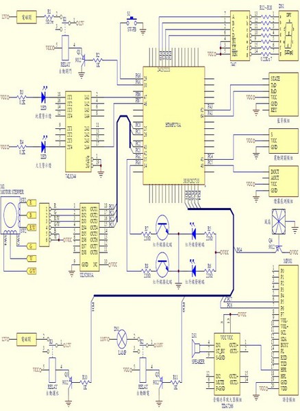 圖1 : 具智慧安全的災害管控裝置的完整電路