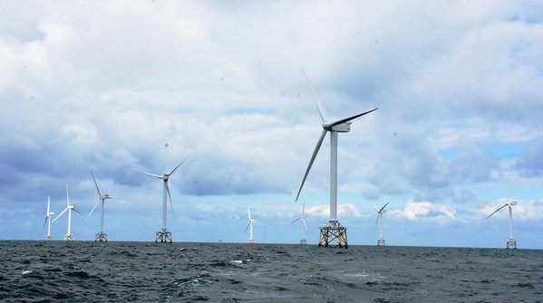 图四 : 彰化的离岸风力发电