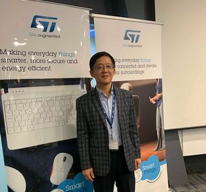 圖一 : ST影像?品部技術行銷經理張程怡指出，ST是ToF全球第一大供應商，擁有完整的產品供應鏈。(攝影／王明德)