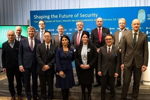 圖二 : 業界領袖共同參加慕尼黑安全會議，歡慶網路安全信任章程 （Charter of Trust）兩週年紀念。（source：NXP）