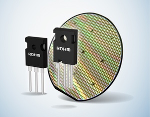 圖一 : ROHM推出「1200V 第4代SiC MOSFET」，透過進一步改善ROHM獨有的雙溝槽結構，新產品成功地將單位面積的導通電阻降低了約40％。