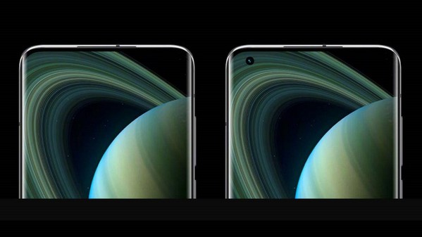 圖二 : 屏下鏡頭與一般前置鏡頭比較。（Source：Xiaomi.com）