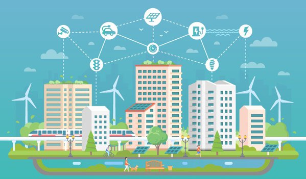 圖一 : 5G的擴展終將釋放智慧城市的真正潛力，為一系列新的連接服務提供重要基礎。（source：ScienceSoft）