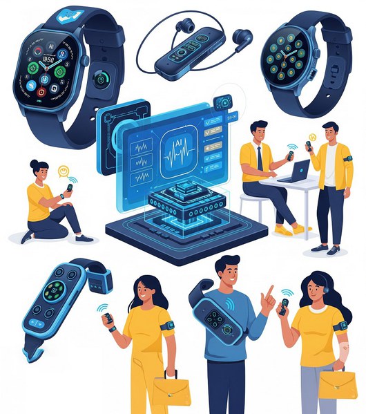 圖一 : 無線傳輸技也能提升生物感測器的檢測能力，並促進其與數位健康平台的整合。