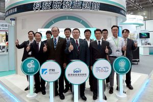 圖一 : 工研院在2026 TMTS 台灣國際工具機展的經濟部產業技術司「科技研發主題館」，展出12項高階工具機關鍵技術。