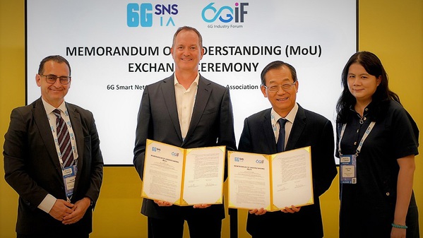 圖一 : 歐洲6G產業協會（6G-IA）與台灣6G產業論壇（6GIF）簽署合作備忘錄，建立產業合作機制