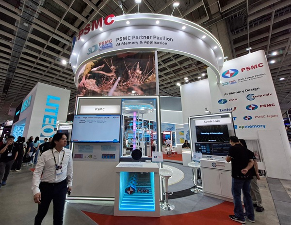圖一 : 力積電以集團之姿，首次參展COMPUTEX Taipei，展出一系列的記憶體解決?案。