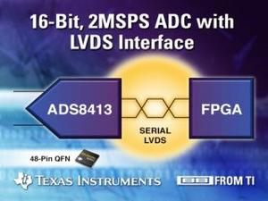 TI內建序列LVDS界面的16位元 2MSPS SAR類比數位轉換器 BigPic:320x240