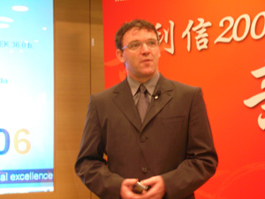 台湾易利信总经理Sean Gowran展望未来全IP网络新架构（Source：HDC）
