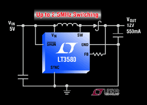 Linear发表具2A/42V开关及同步化特性之DC/DC转换器 BigPic:315x225