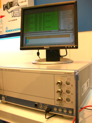 R&S在展会现场所展示的WiMAX测试仪产品。（Source：HDC） BigPic:375x500