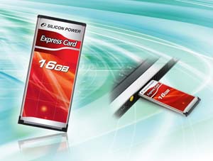 廣穎電通ExpressCard為一高速度儲存卡，提供支援容量可達16GB，消費者可更方便存取各式資料。（來源：廠商）