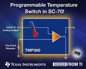 TI發表可程式設定電阻的溫控開關與類比輸出感測器