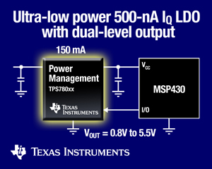 TI線性穩壓器有效減半MSP430待機耗電