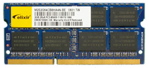 南亚科技旗下Elixir DDR3 1066 SODIMM笔记本电脑专用内存