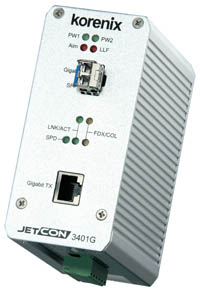 惠通科技（Korenix ）工業級Giga光電信號轉換器JetCon 3401G