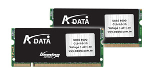 A-DATA的XPG G系列DDR2-800G SO-DIMM記憶體模組