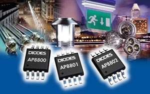 Diodes推出了新型的AP880X LED驱动器IC系列