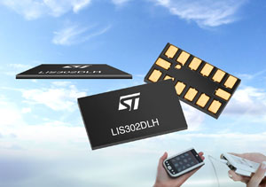 ST推出全球最薄的三軸數位MEMS加速度計