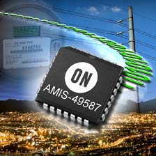 安森美半导体推出智能型仪表用全整合电源线调制解调器-AMIS-49587。
