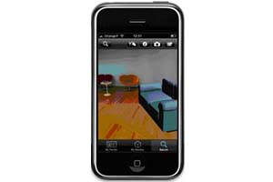 运用3DVIA 行动方案，把仿真的3D沙发图像嵌入原本已拍好的房间照片里，方便预览摆设效果。