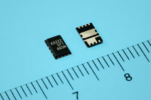 此款功率MOSFET適用於伺服器及筆記型電腦之電源供應器，可將兩顆晶片整合於單一封裝