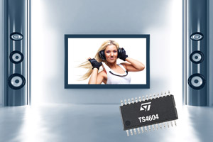 ST新款立体声音效放大器芯片TS4604
