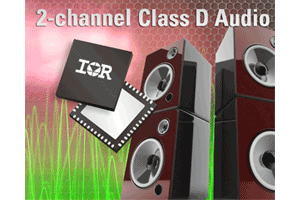 IR推出IRS2052M 2-通道D類音頻驅動IC，提供卓越音質及減少占位空間