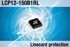 ST推出符合未來產業標準的保護晶片，新產品整合了保護兩條線上的正負突波電壓的閘流體。