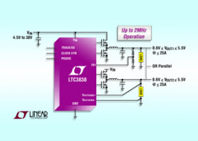 LTC3838高频控制导通时间双组输出同步降压DC/DC控制器