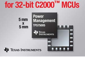 TI推出TI C2000即時控制32位元微處理器電源管理解決方案，具5%誤差精度，提高電源設計可靠度。