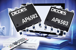 Diodes推出同步降壓型直流/直流轉換器AP6502和AP6503，可應用於數位電視、液晶顯示器和機上盒等。