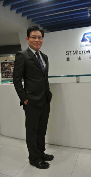 ST技术营销经理杨正廉。（摄影：姚嘉洋）