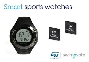 意法半導體的動作感測器和微控制器實現了Swimovate新類型運動手錶的開發